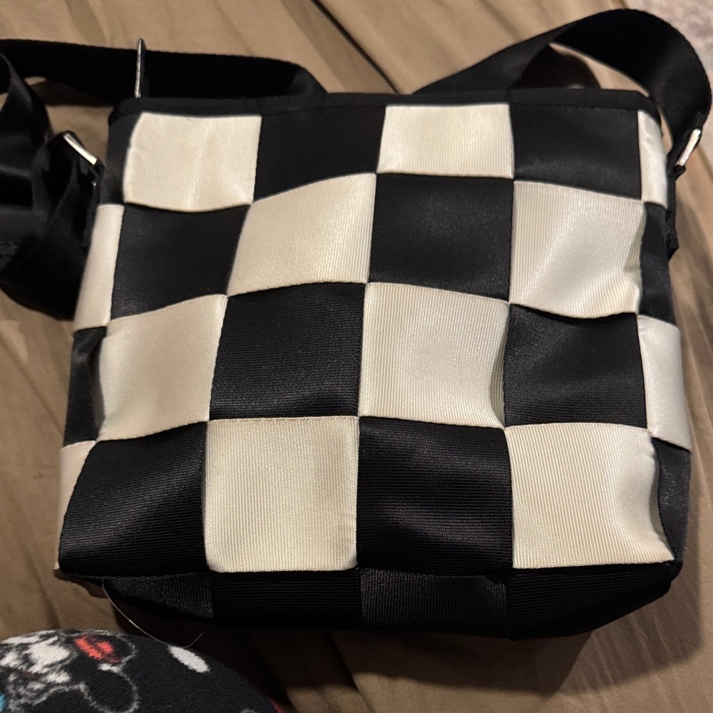 Checkered Black and White Shoulder Bag